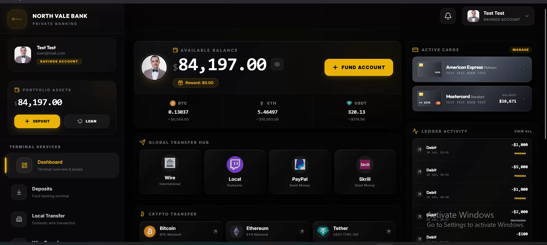 Northvale Online Banking & Investment Platform
