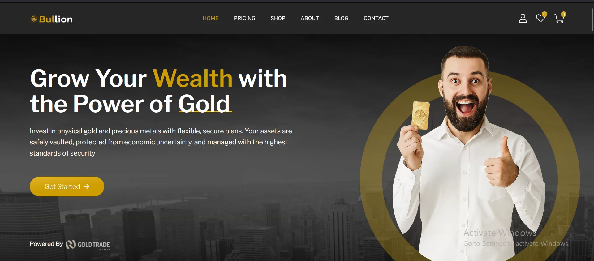 Bullion Investment & Gold Shop Website
